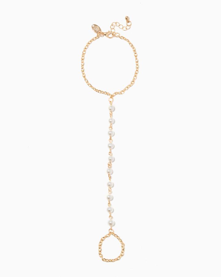 Charming Charlie Luxe Pearl Hand Chain