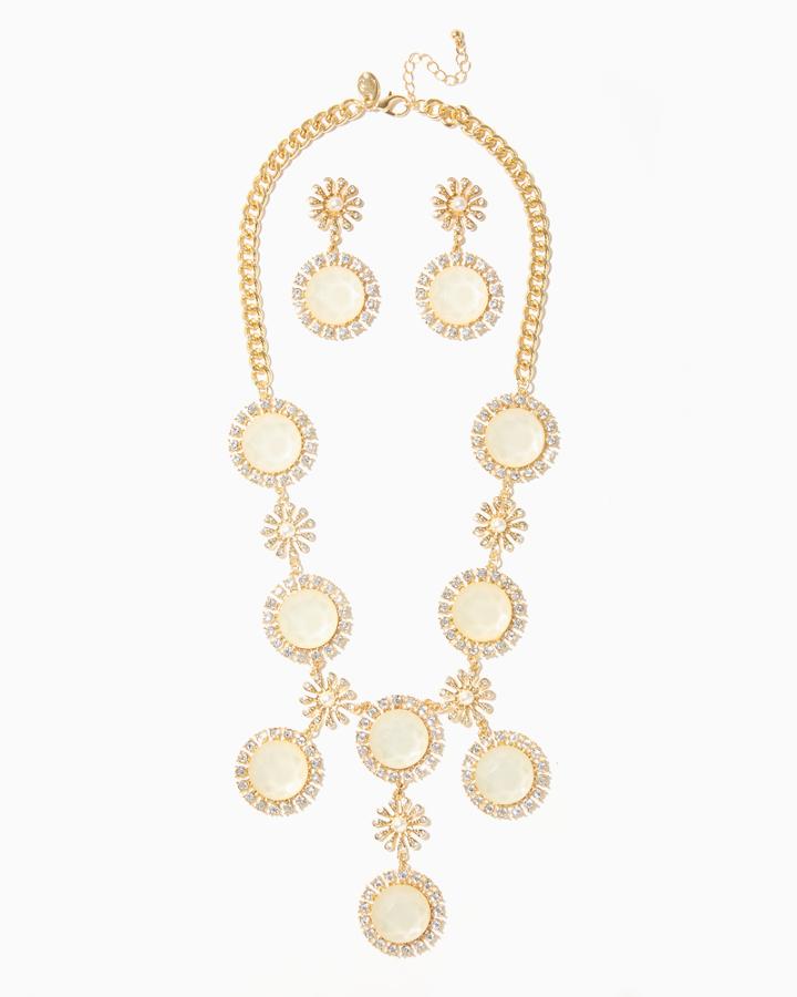 Charming Charlie Spangle Rhinestone Necklace Set