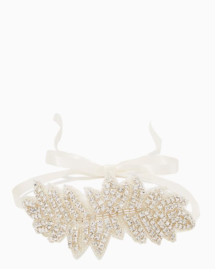 Charming Charlie Beaded Leaves Hair Wrap