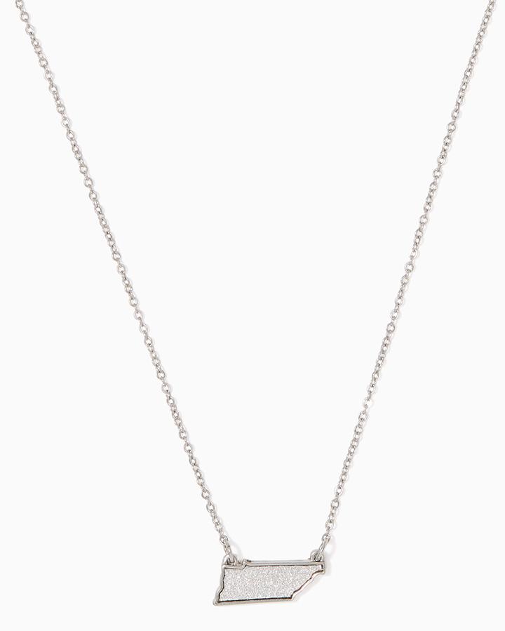 Charming Charlie Tennessee State Stardust Pendant Necklace
