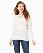Charming Charlie Textured Diamond Pattern Pullover