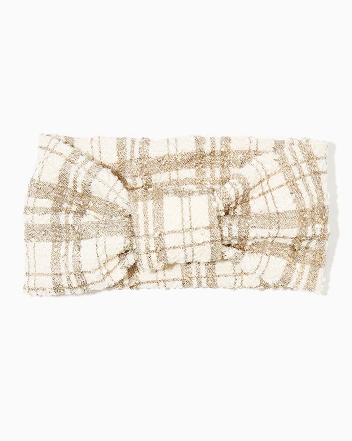 Charming Charlie Plaid Boucle Hair Wrap