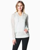 Charming Charlie Crochet Knit Pullover Hoodie