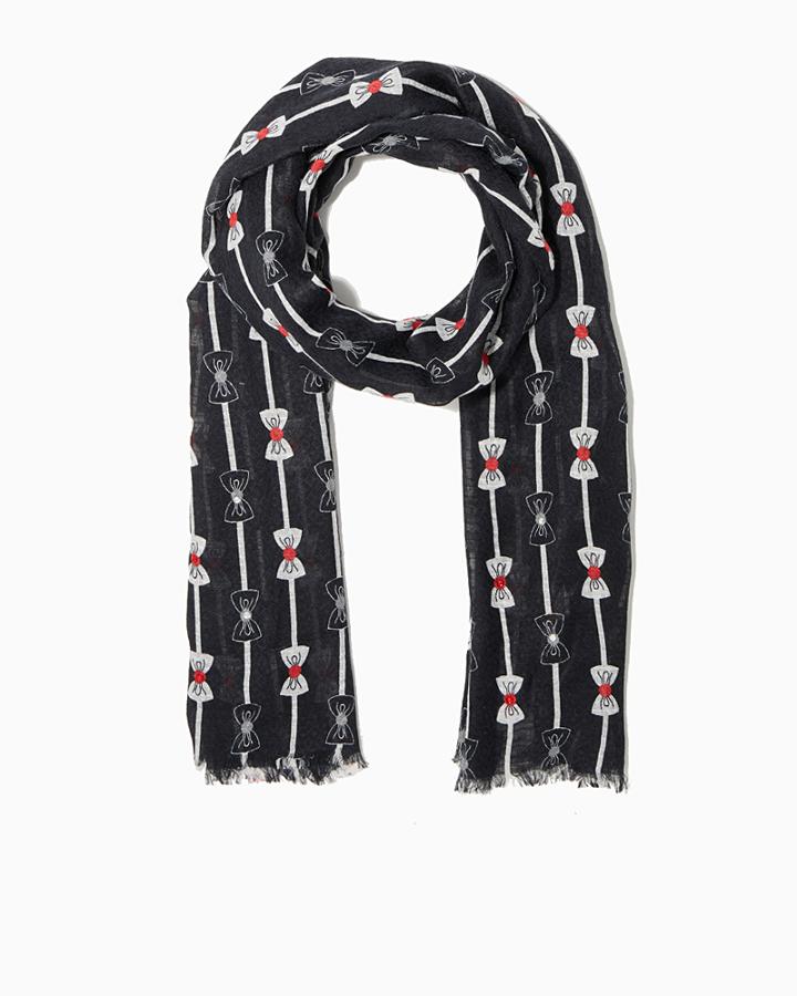Charming Charlie Frayed Bowtie Scarf