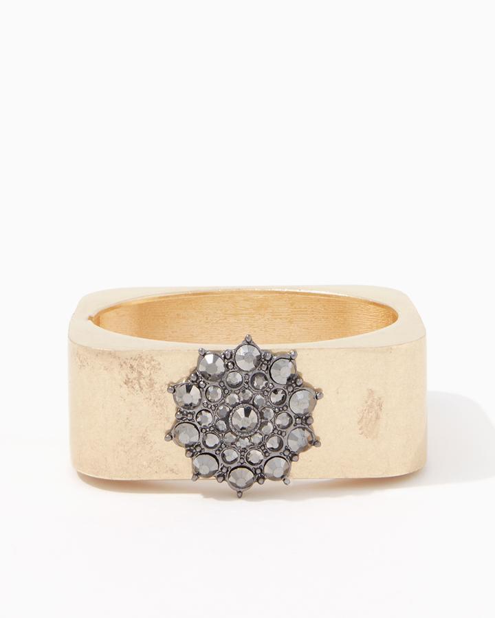 Charming Charlie Glittering Starburst Rectangular Bangle