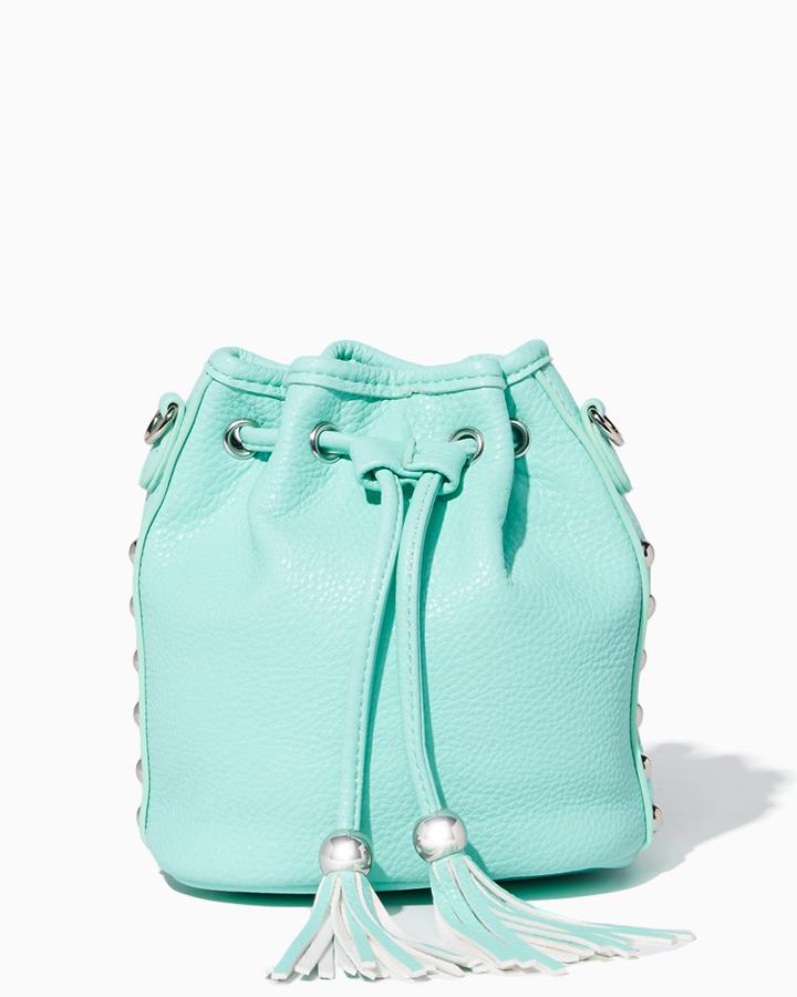 Charming Charlie Marcel Tassel Mini Bucket Bag