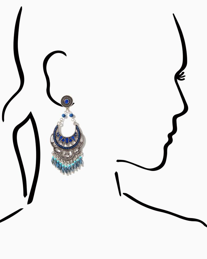 Charming Charlie Tiara Shaky Drop Earrings