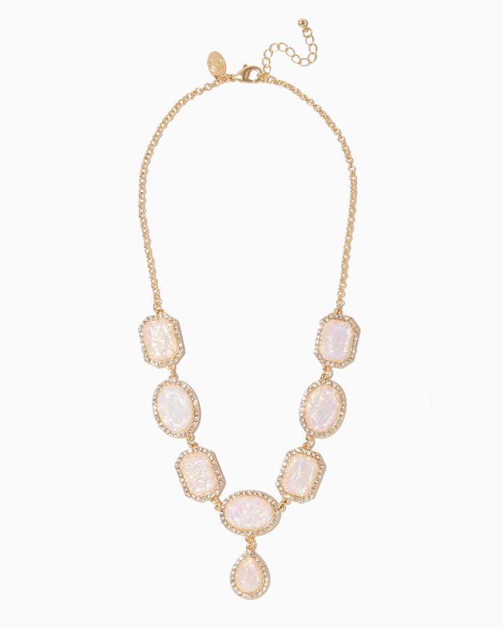 Charming Charlie Royally Opalescent Stone Necklace