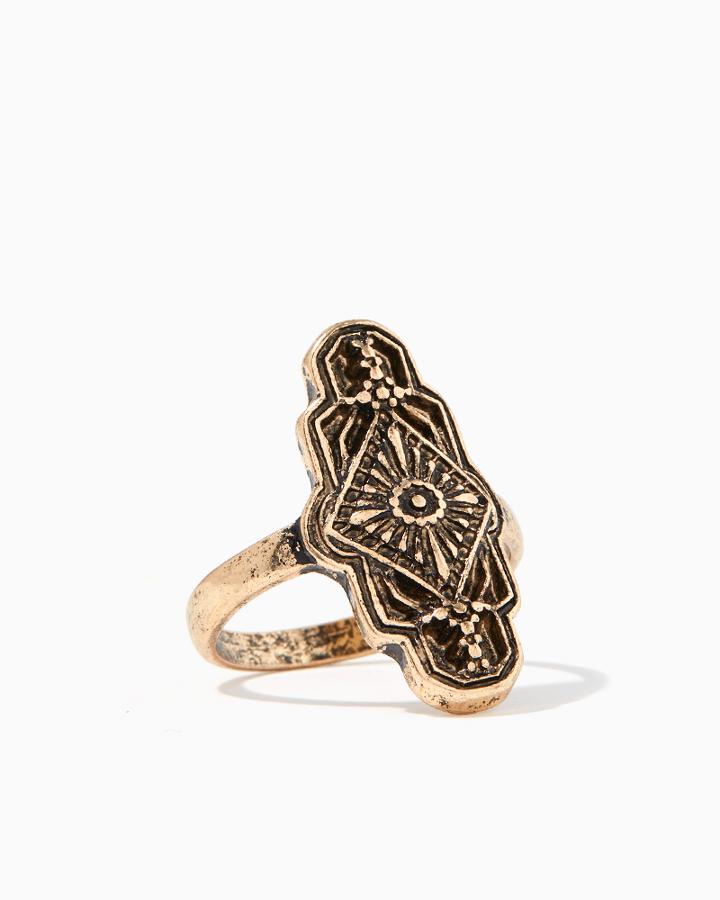 Charming Charlie Deco Shield Ring