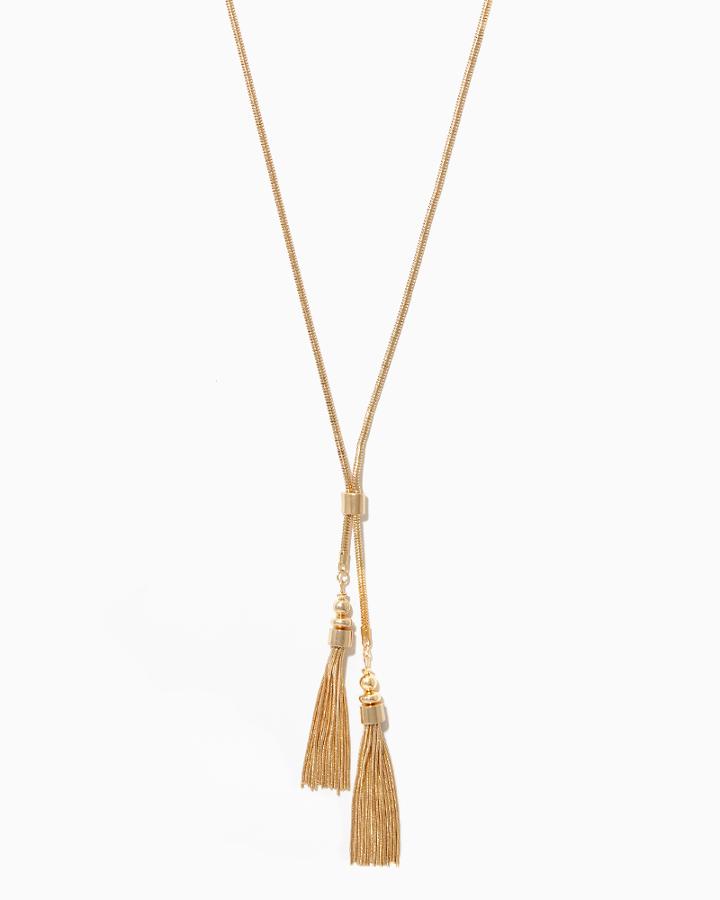 Charming Charlie Supreme Tassel Y Necklace
