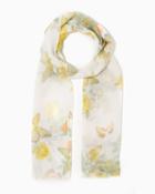 Charming Charlie Butterfly Lurex Windowpane Scarf