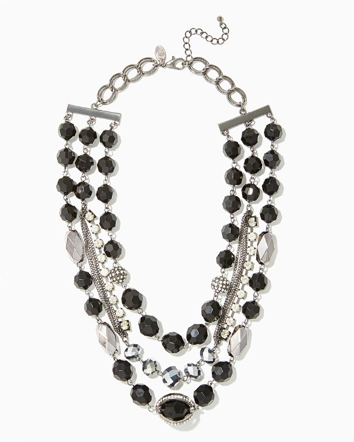Charming Charlie Faceted Medley Layered Necklace