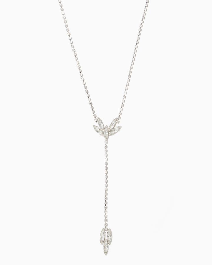 Charming Charlie Faceted Marquise Drop Necklace