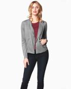 Charming Charlie Waterfall Faux Suede Jacket