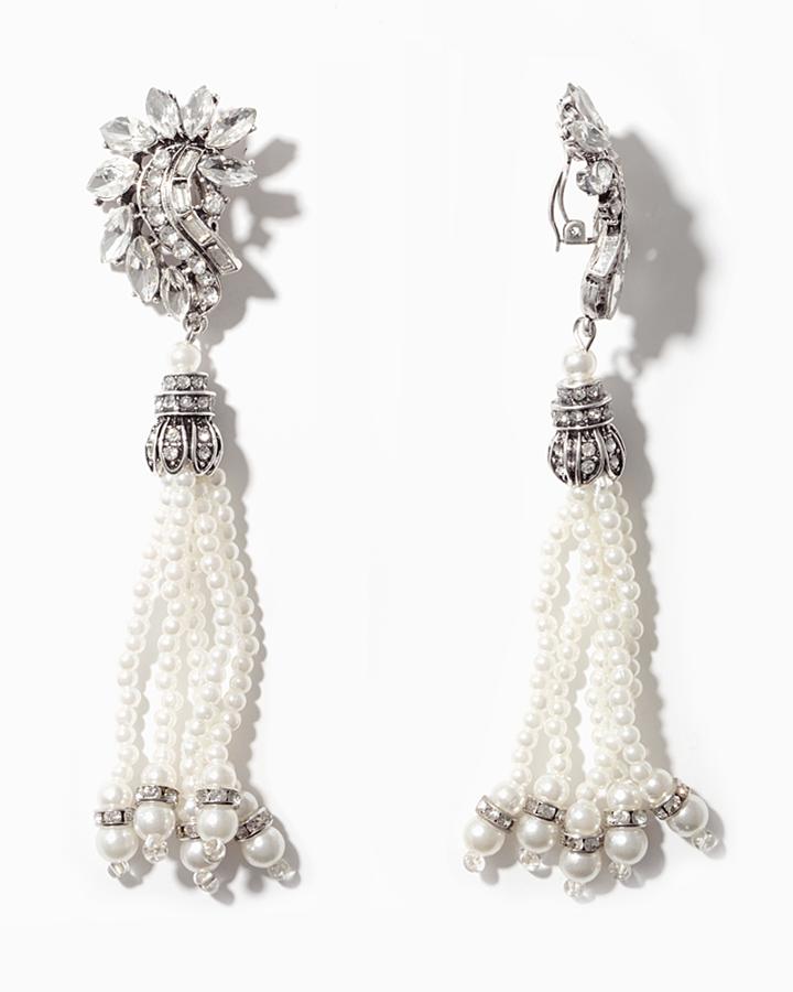 Charming Charlie Sway Pearl Drop Earrings