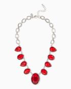 Charming Charlie Oval And Teardrop Bib Necklace