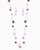 Charming Charlie Speckled Stones Illusion Necklace Set