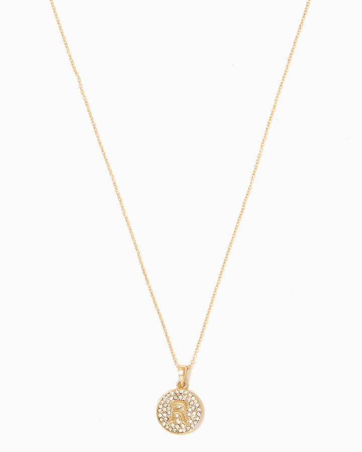 Charming Charlie Initial 'r' Pave Necklace