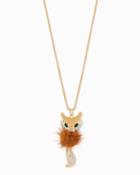 Charming Charlie Sparkling Fox Pendant Necklace