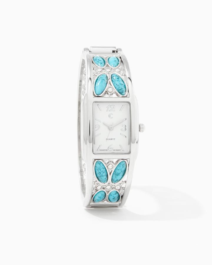 Charming Charlie Bejeweled Square Bracelet Watch