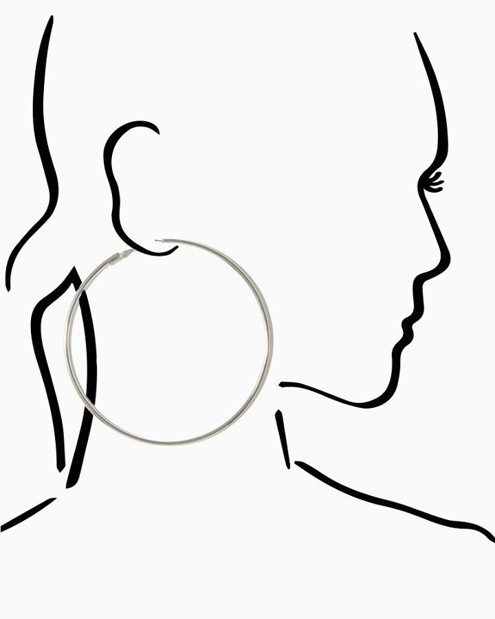 Charming Charlie Classic Thin Hoop Earrings