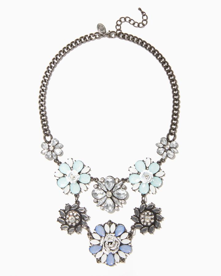 Charming Charlie A Field Of Flowers Bib Necklace