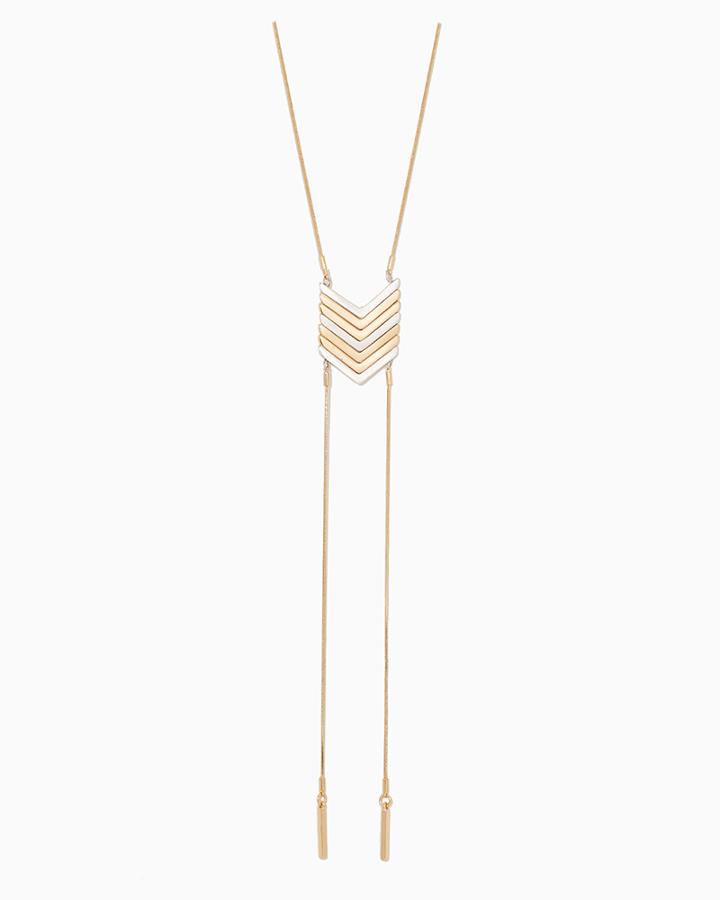 Charming Charlie Metal Chevron Necklace