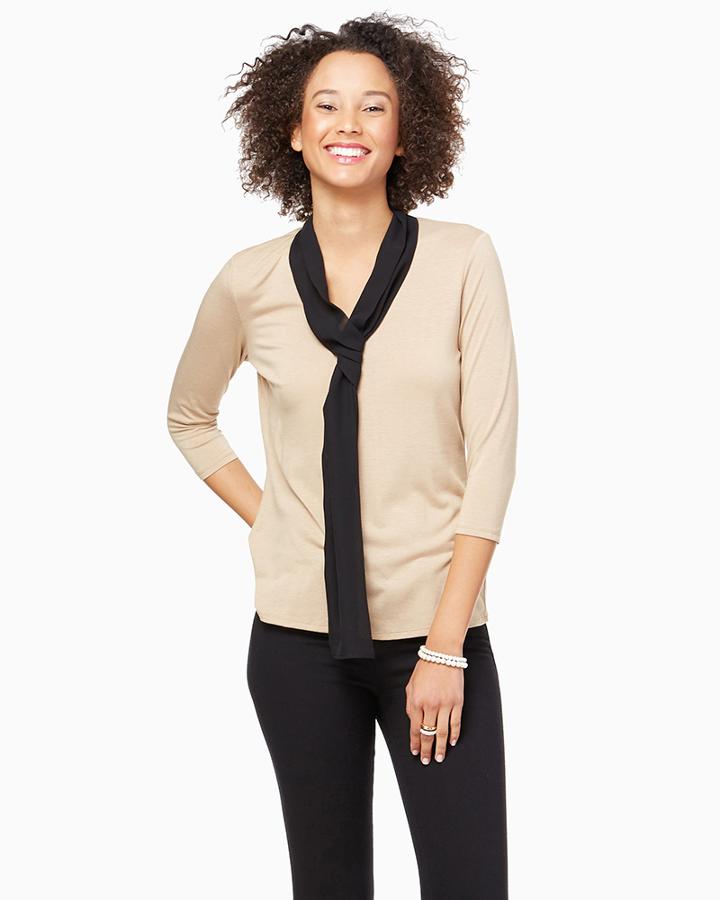 Charming Charlie Twisted Tie Blouse