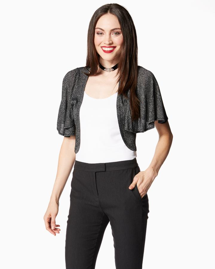 Charming Charlie Flutter Sleeve Bolero Cardigan