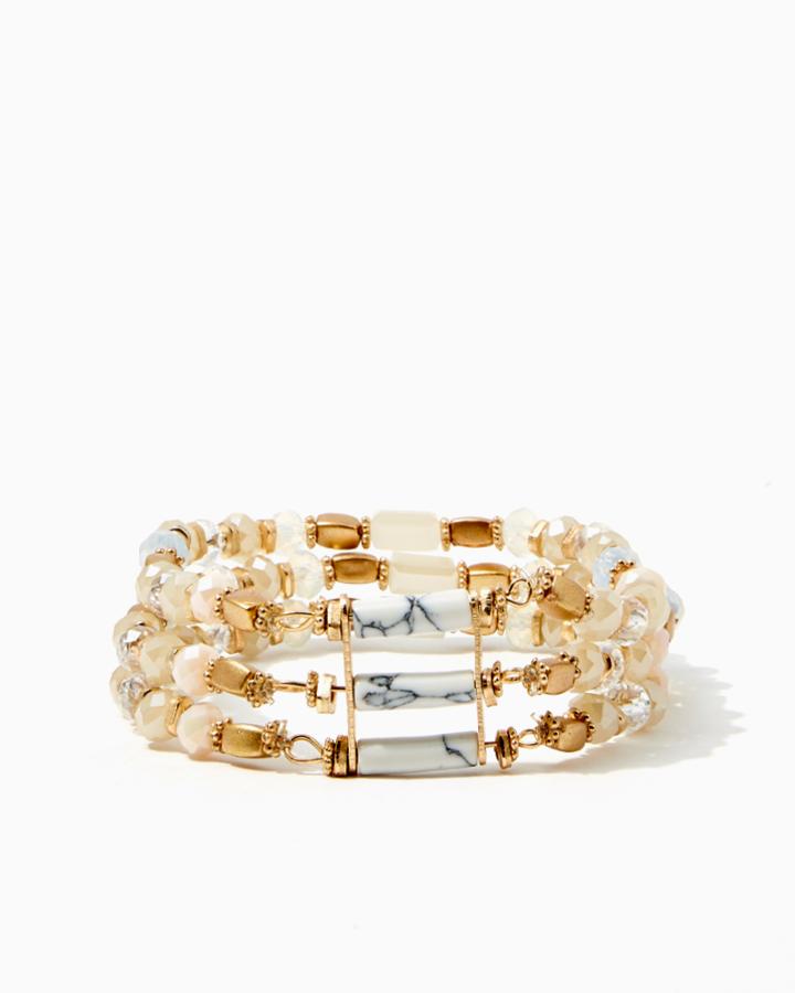 Charming Charlie Row After Row Beaded Stretch Bracelet