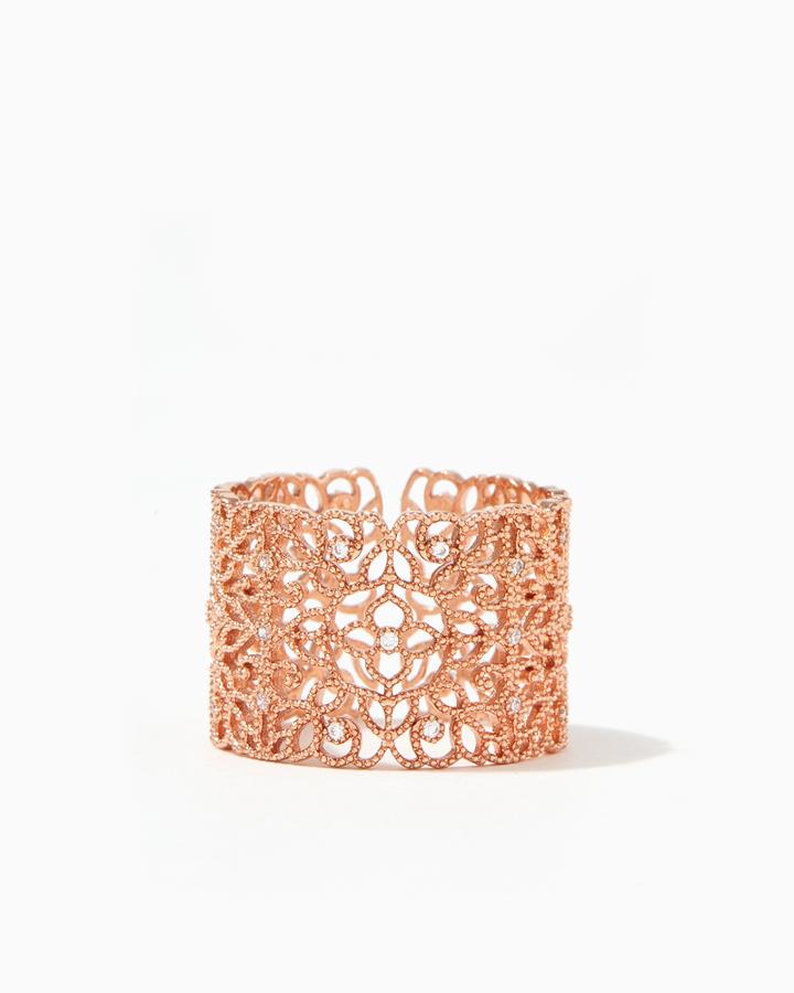 Charming Charlie Filigree Cigar Band Ring