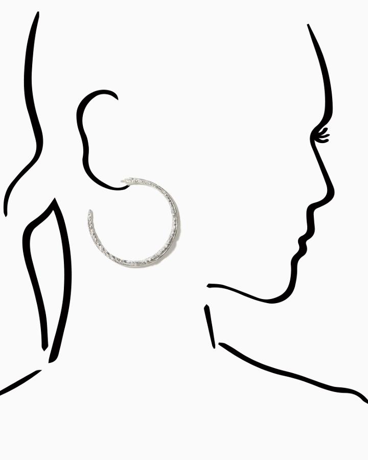 Charming Charlie Chic Feather Hoop Earrings