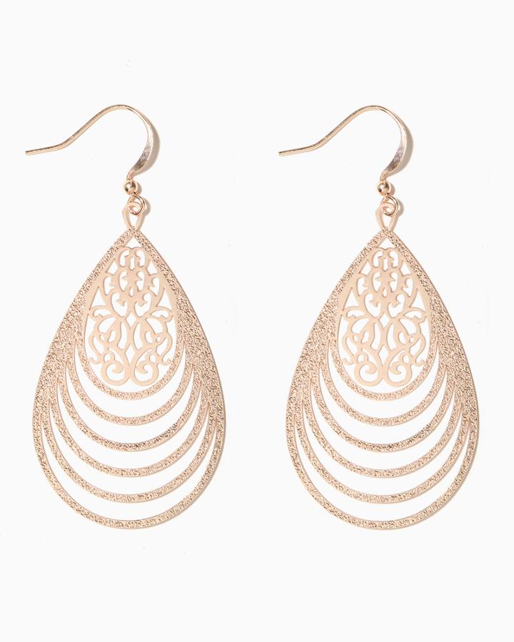 Charming Charlie Lazzi Shimmer Drop Earrings