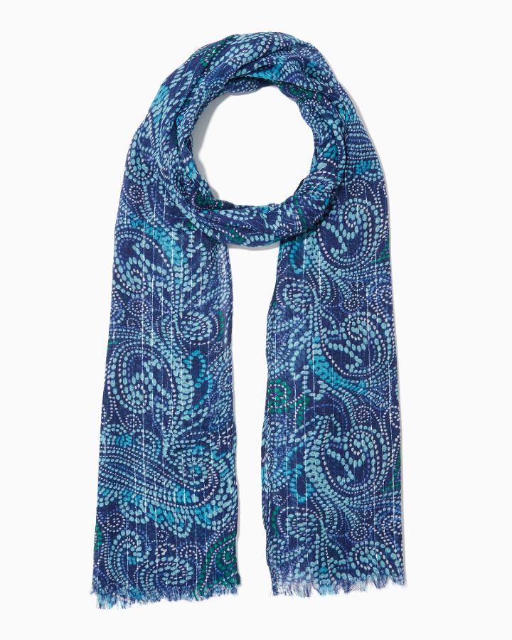 Charming Charlie Batik Dot Oblong Scarf