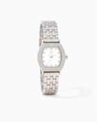 Charming Charlie Catena Rhinestone Square Watch