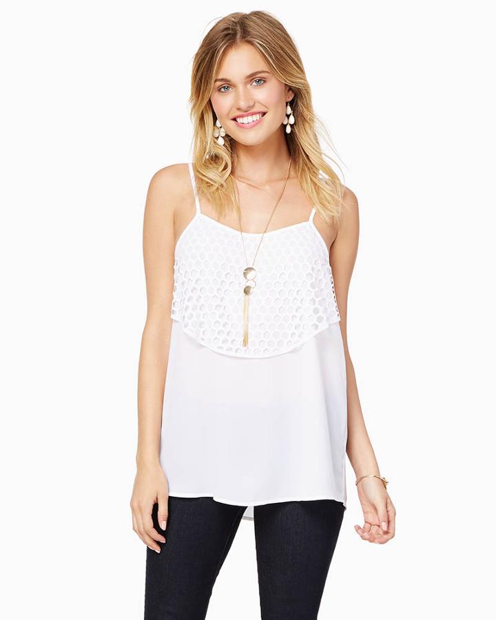 Charming Charlie Kassi Laser Cut Cami
