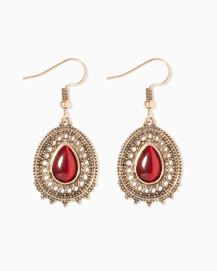 Charming Charlie Cerina Burnished Pear Earrings
