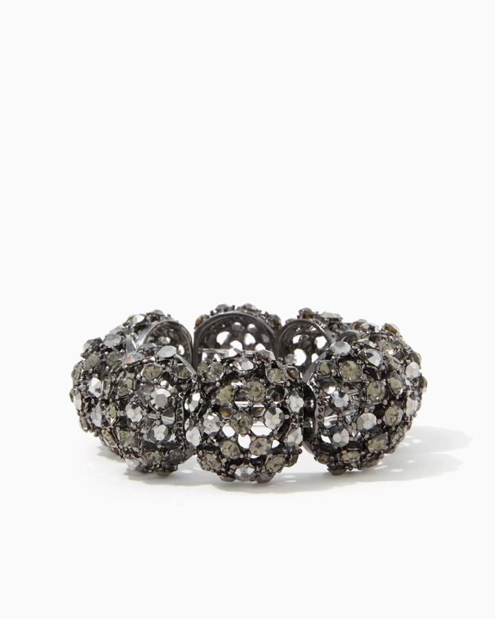Charming Charlie Rock Cluster Rhinestone Bracelet