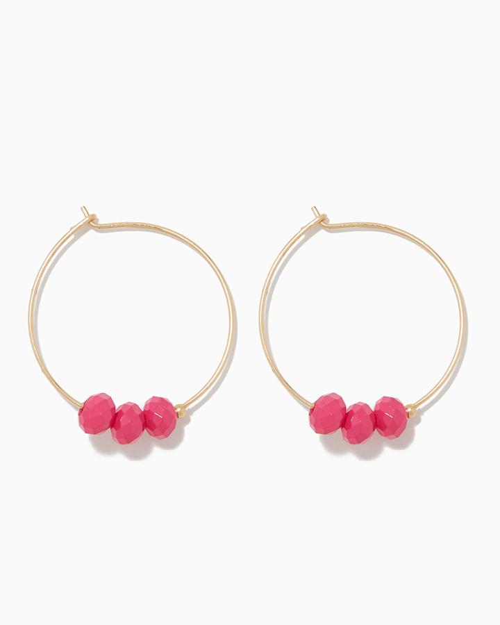 Charming Charlie Bridget Beaded Hoop Earrings