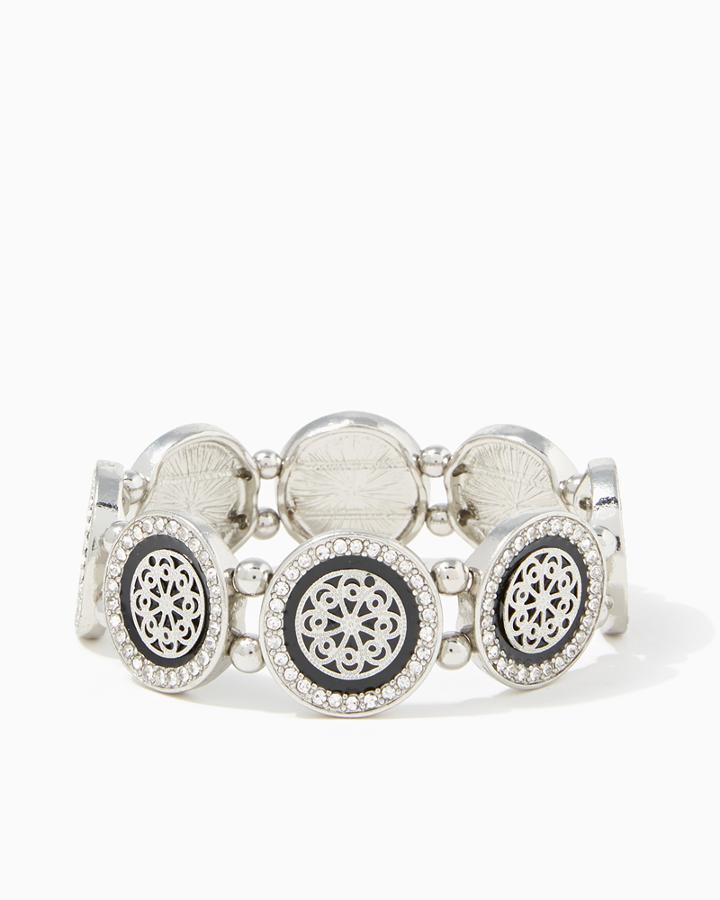Charming Charlie Circles Of Filigree Stretch Bracelet