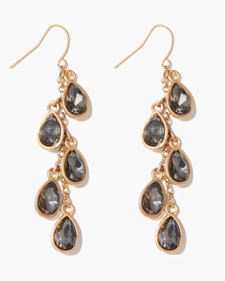 Charming Charlie Teardrop Chains Dangle Earrings