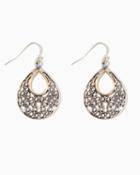 Charming Charlie Filigree Rope Teardrop Earrings