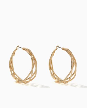 Charming Charlie Intertwined Hoop Earrings