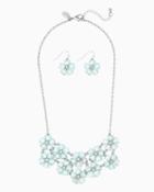 Charming Charlie Glittering Petals Necklace Set