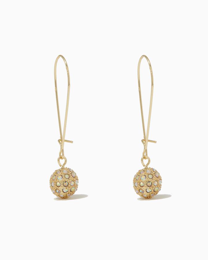 Charming Charlie Wrecking Ball Rhinestone Earrings