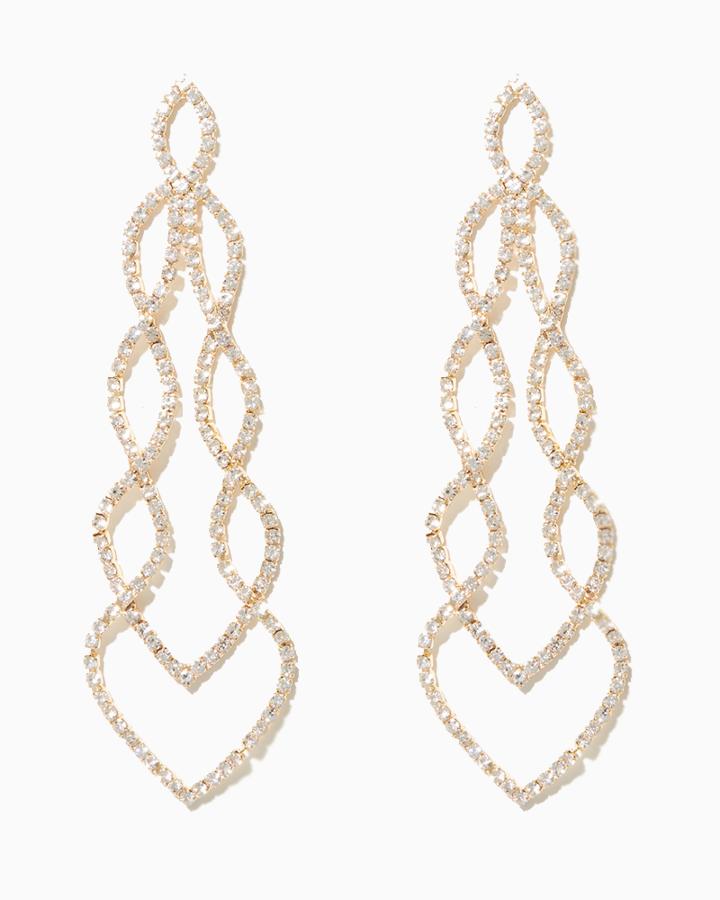 Charming Charlie Diana Intertwined Pav Earrings