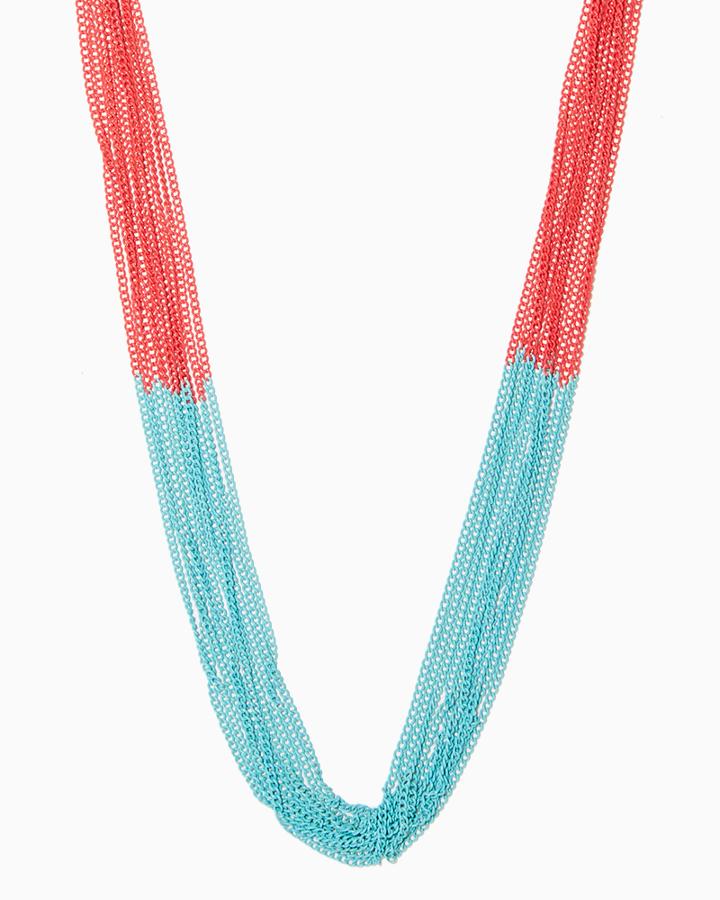 Charming Charlie Jolie Color Block Chain Necklace