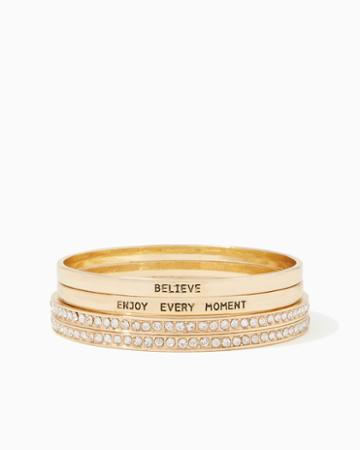 Charming Charlie Moments Pav Bangle Set