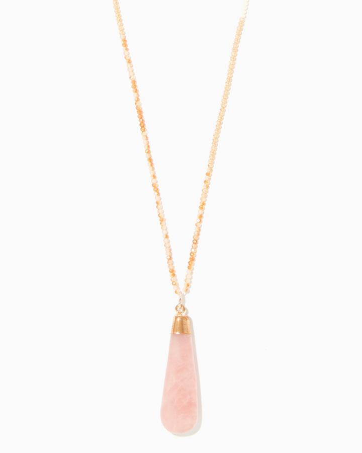 Charming Charlie Polished Stone Drop Necklace