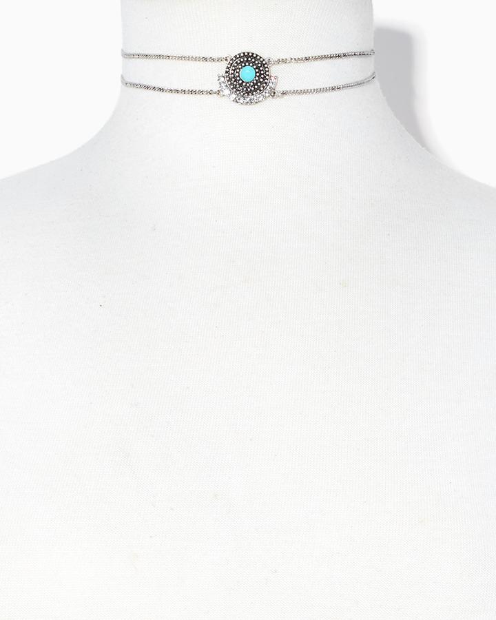 Charming Charlie Turquoise Temptation Choker Necklace